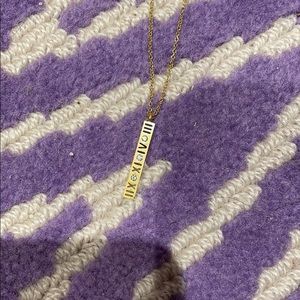 Roman numerals necklace STAINLESS STEELE